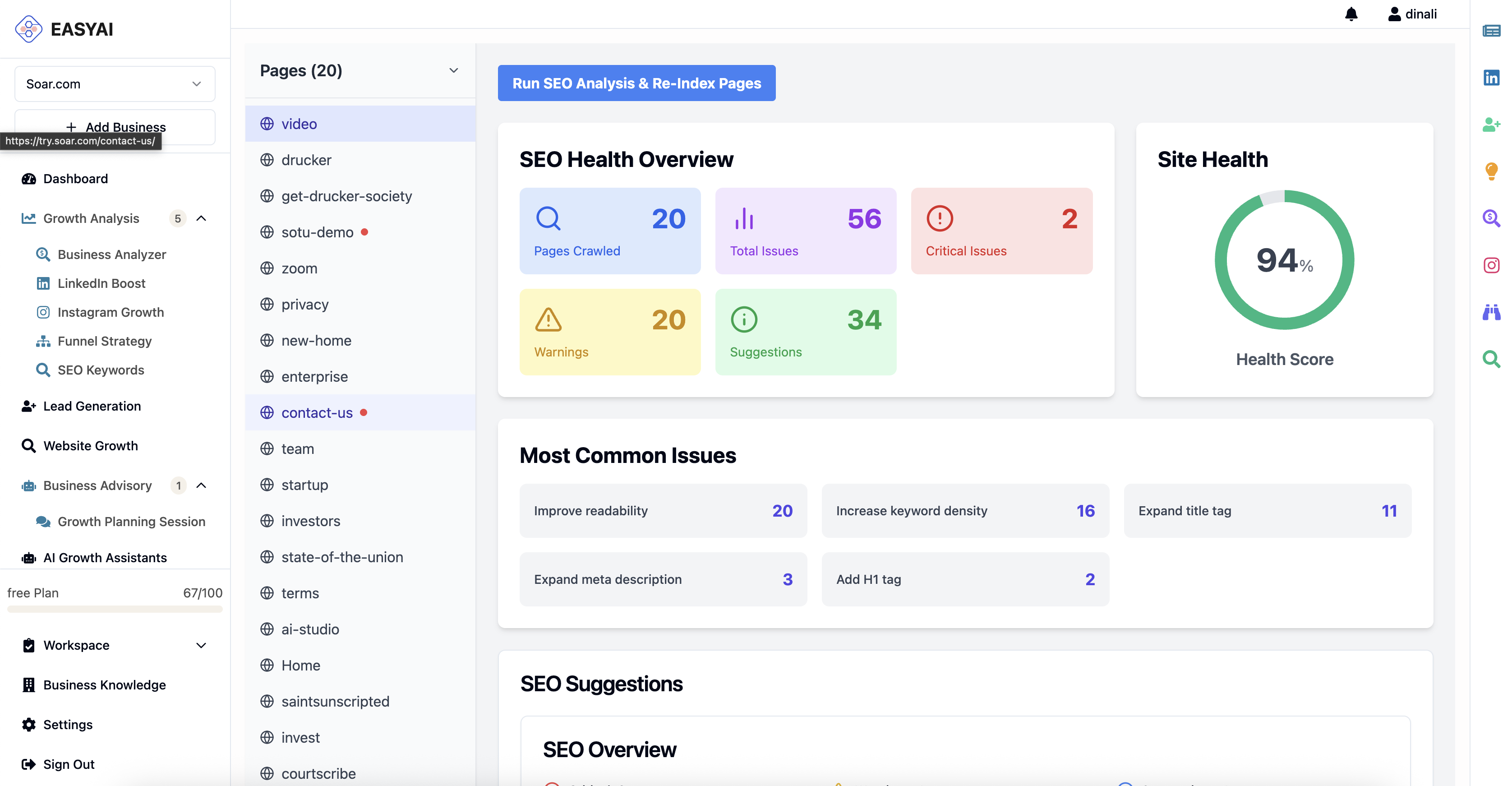 SEO Analyzer Preview