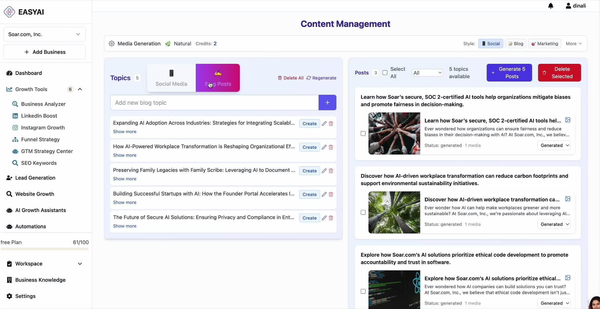 Content management demo